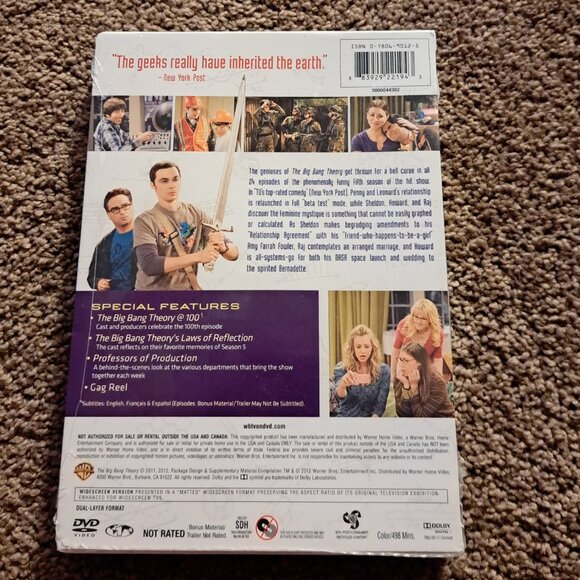 NWT Warner Bros The Big Bang Theory The Complete 5th Season - Picture 3 of 4